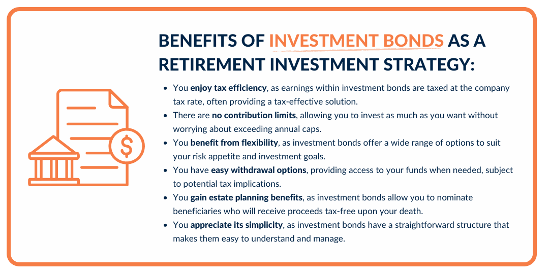 Benefits of investment bonds as a retirement investment strategy